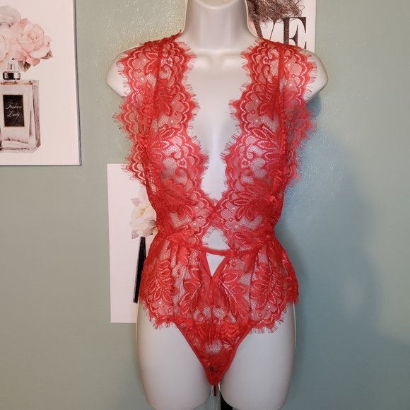 AVIDLOVE Other - Lace Teddy Bodysuit Lingerie Crisscross Back Straps